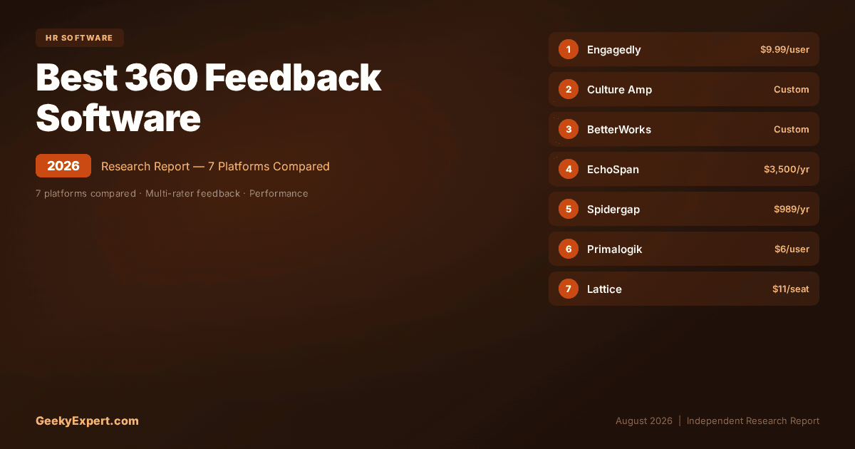 Best 360 Feedback Software (2026)