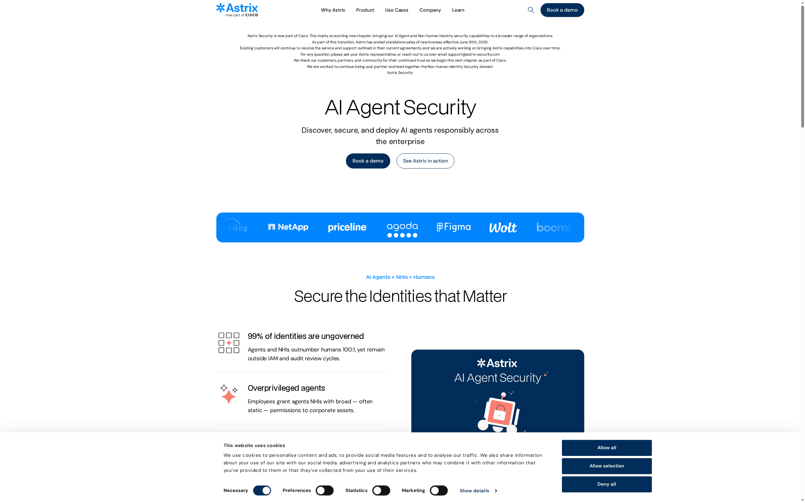 Astrix Security (now Cisco) -- Best for NHI-Focused Zero Trust