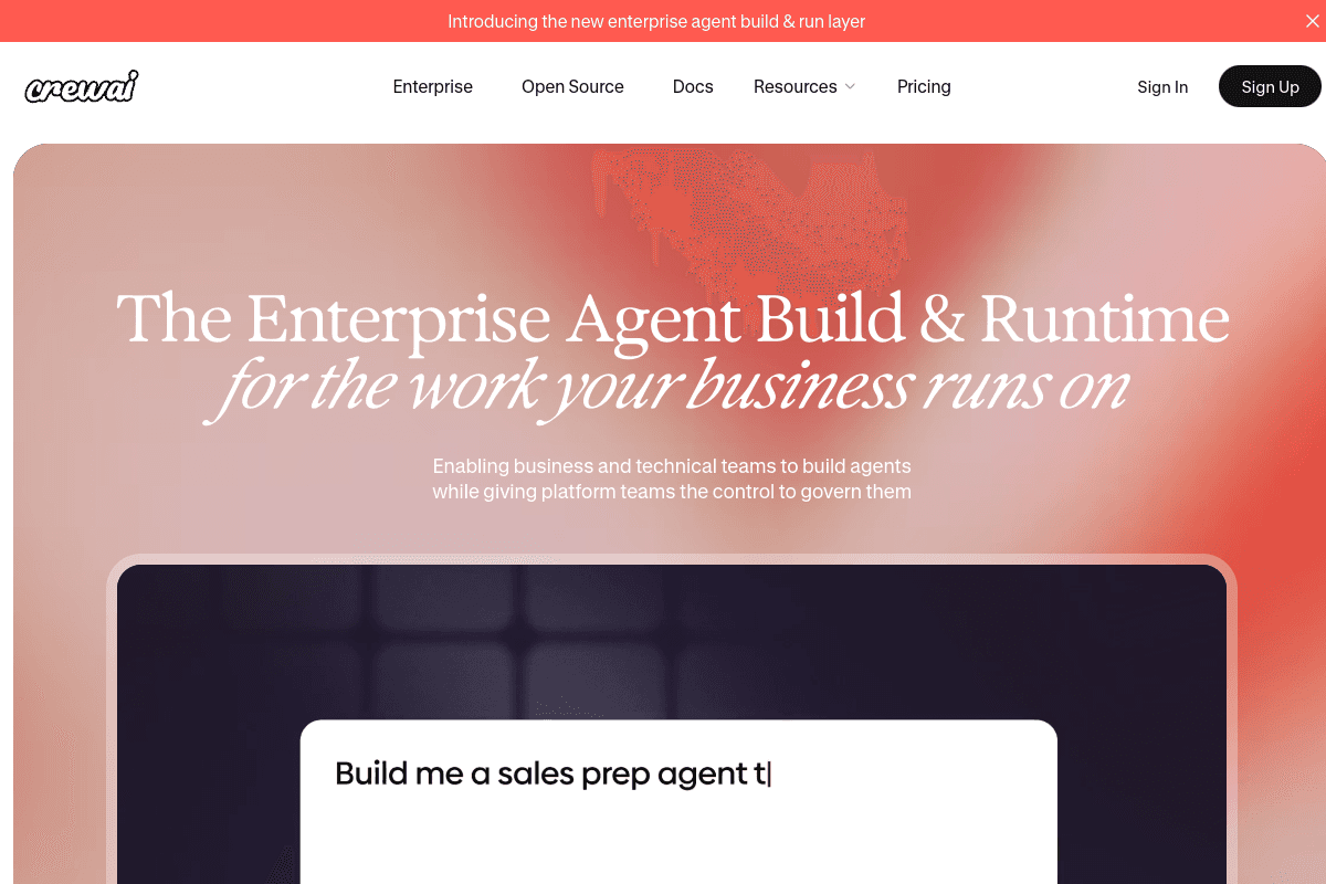 CrewAI -- Best for Developer-First Multi-Agent Systems