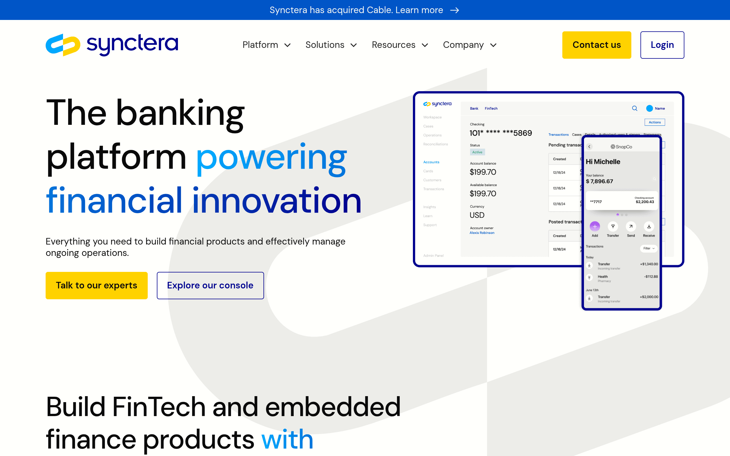 Synctera -- Best Compliance-First Platform