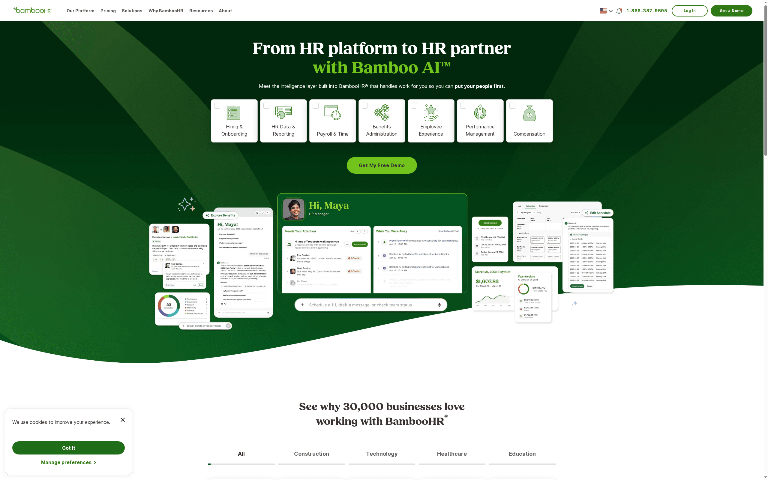 BambooHR -- Best for Employee Self-Service Benefits (8.5/10)