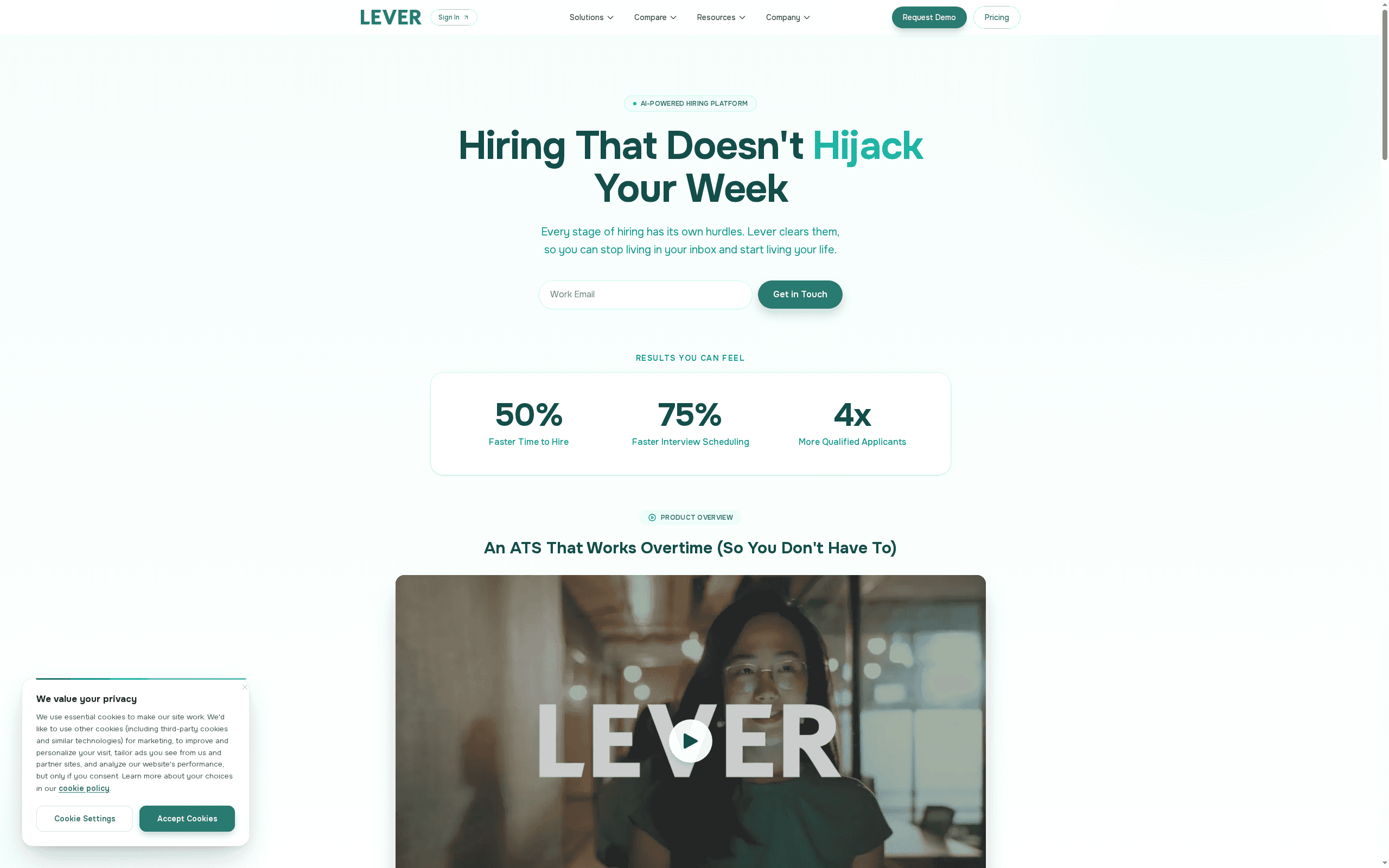 Lever (Employ) -- Best Unified ATS/CRM with DEI Surveys