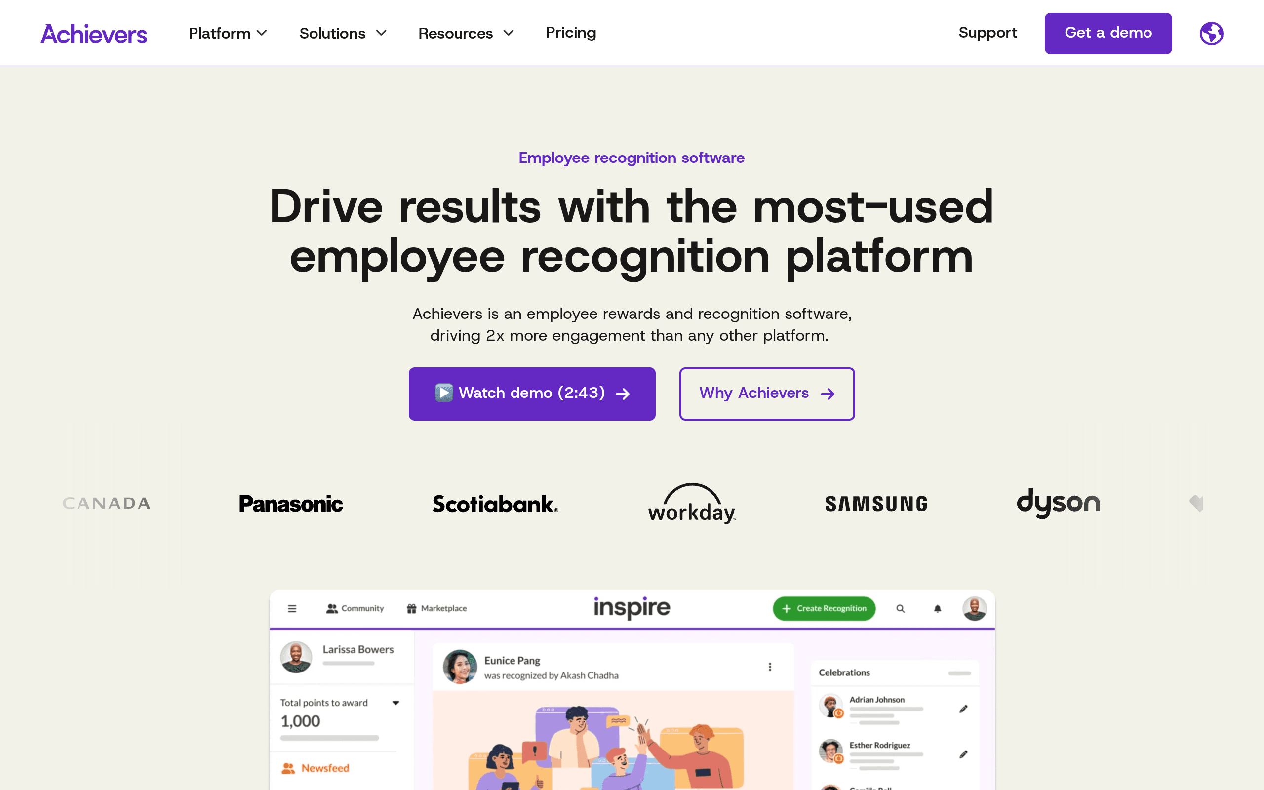 Achievers -- Best for Recognition Tied to Performance