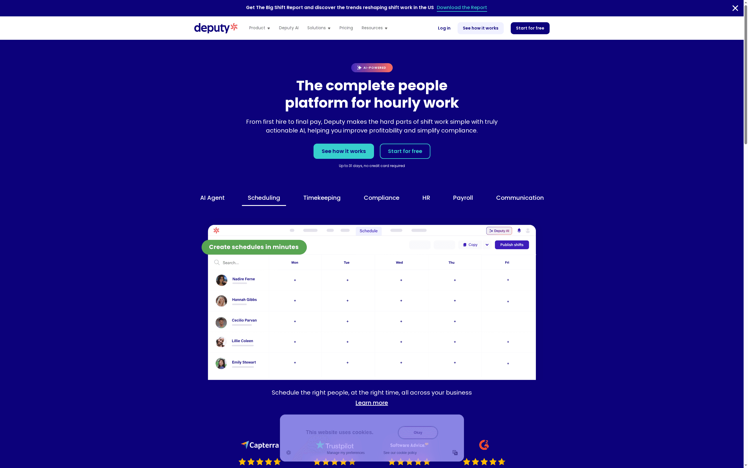 Deputy -- Best Overall Employee Scheduling Software