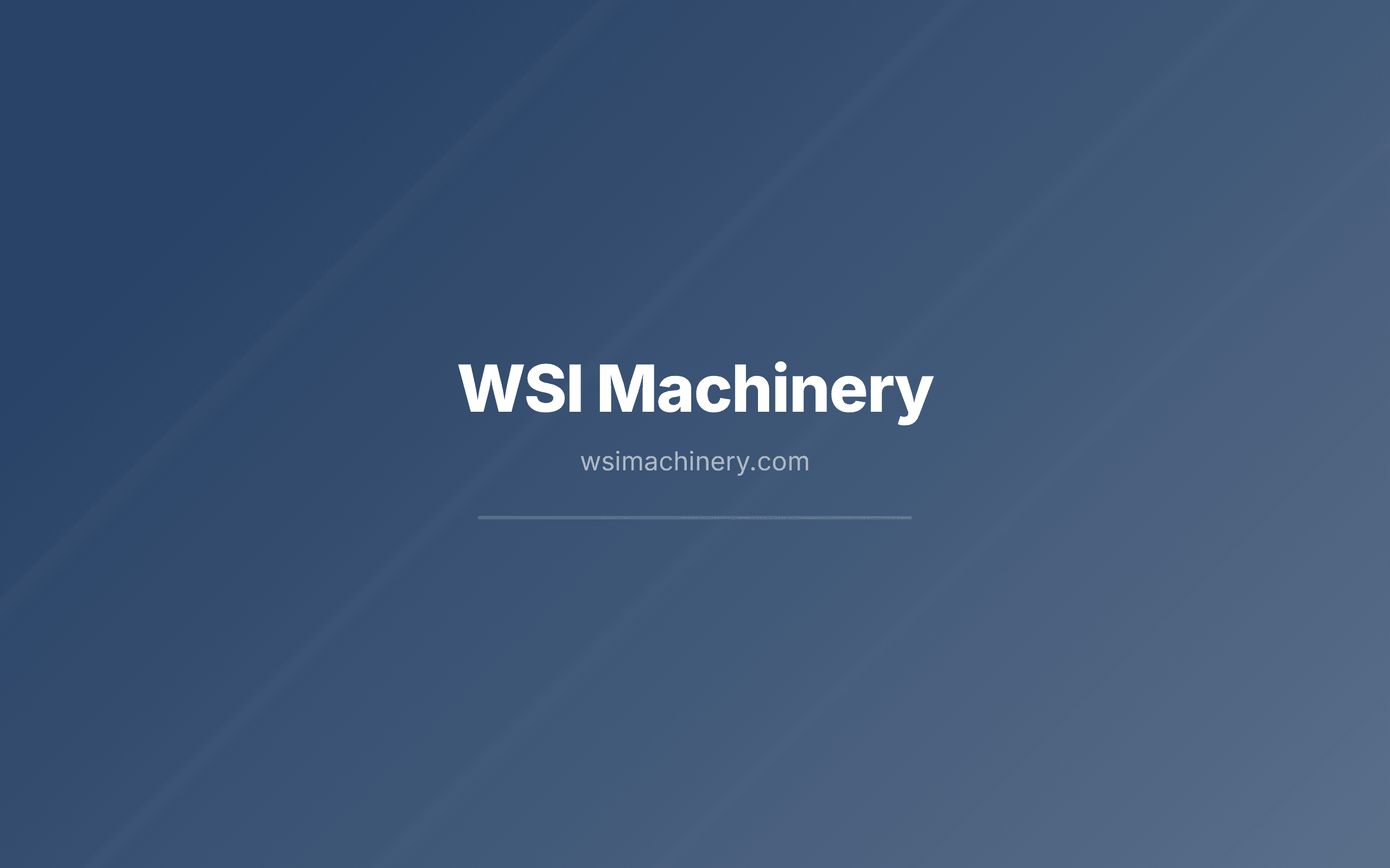 WSI Machinery -- Best for Woodworking Machinery Moving