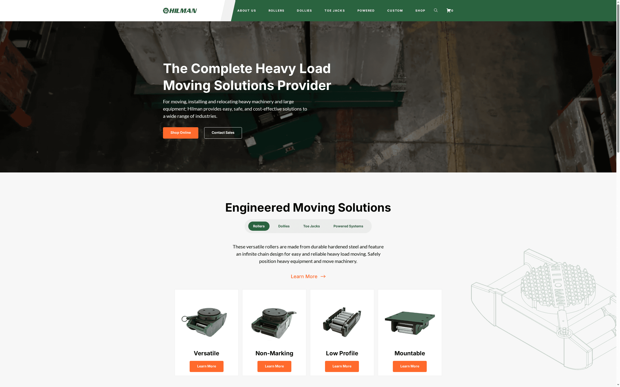 Hilman Rollers -- Best for Ultra-Heavy Industrial Loads