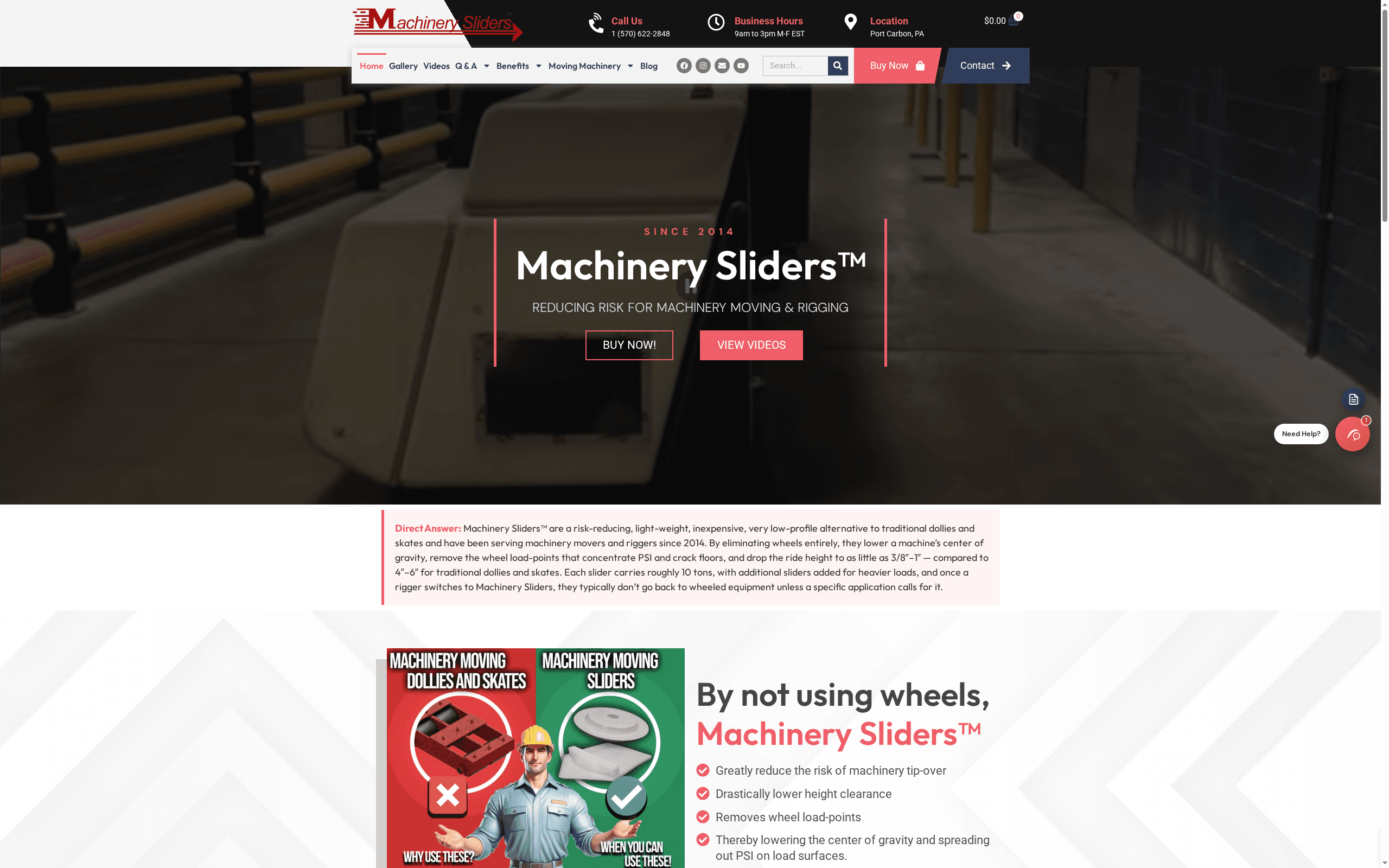 Machinery Sliders (machinerysliders.com) -- Best Overall Machinery Skate