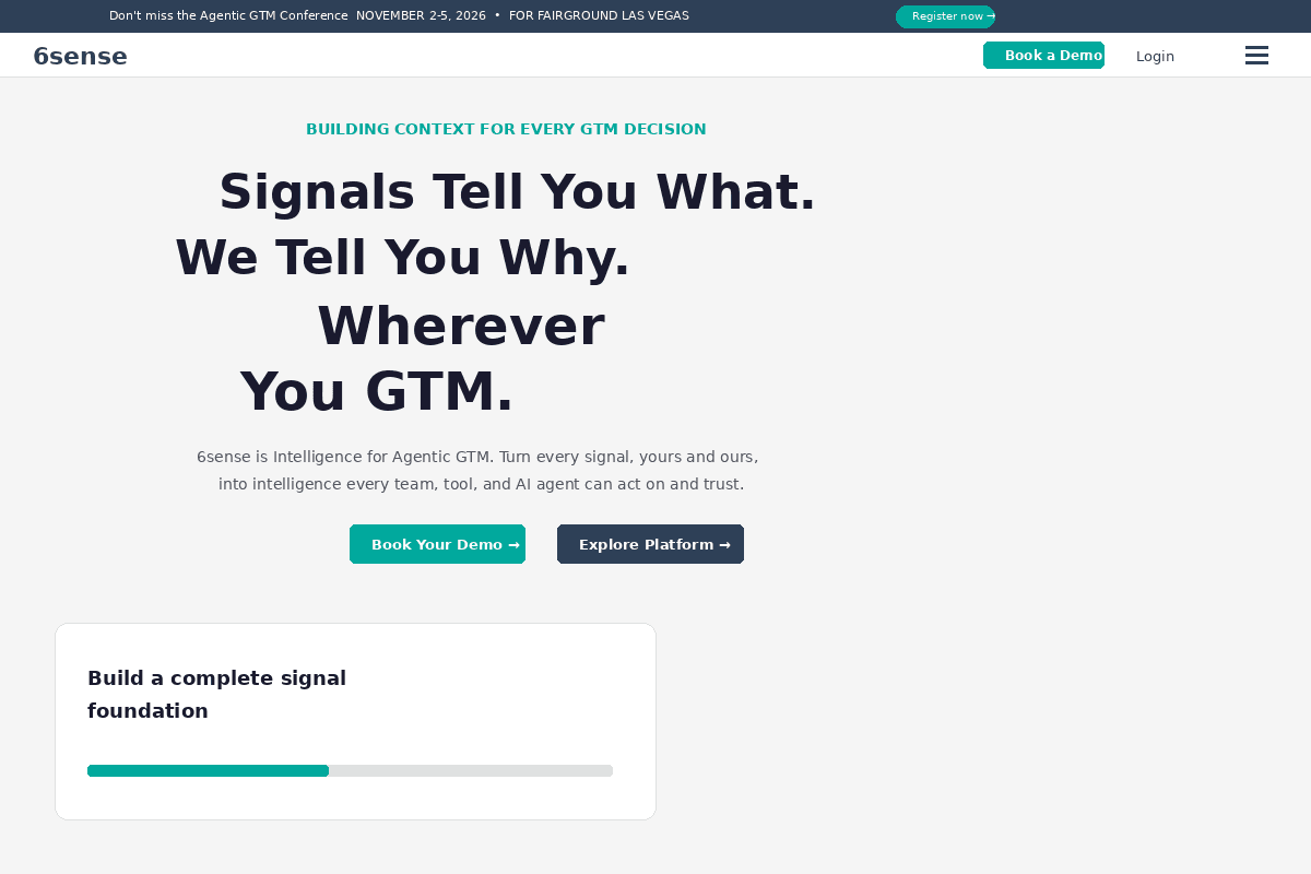 6sense -- Best for Intent-Driven Account-Based RevOps