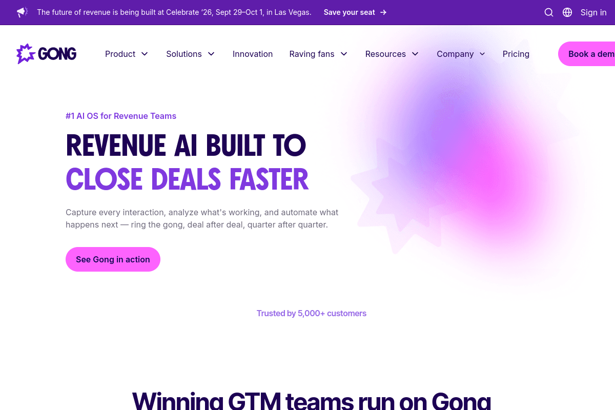 Gong -- Best Revenue AI and Conversation Intelligence