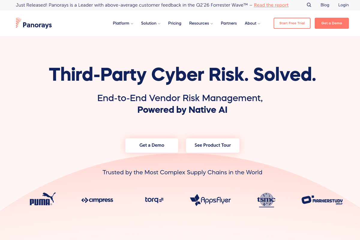 Panorays -- Best for Questionnaire Automation and Nth-Party Discovery